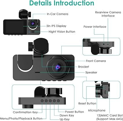 1080P Front And Rear Car Dash Camera - The Underground