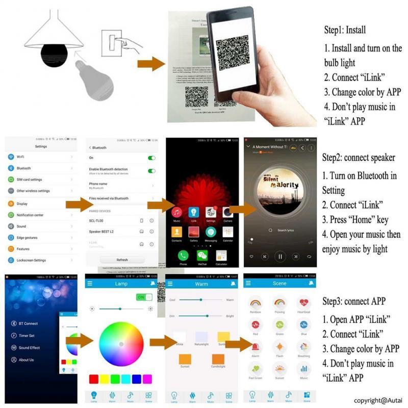 Wireless Smart LED Colorful Speaker Bulb - The Underground