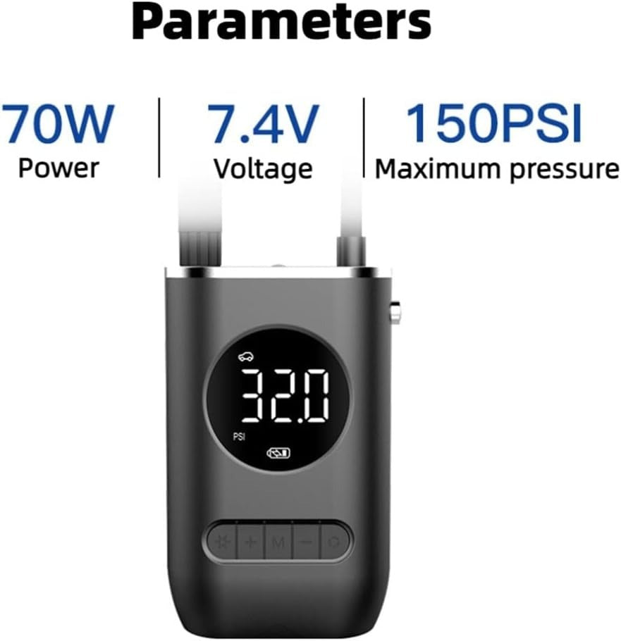 Portable Electric Tire Air Inflator With LED Display - The Underground