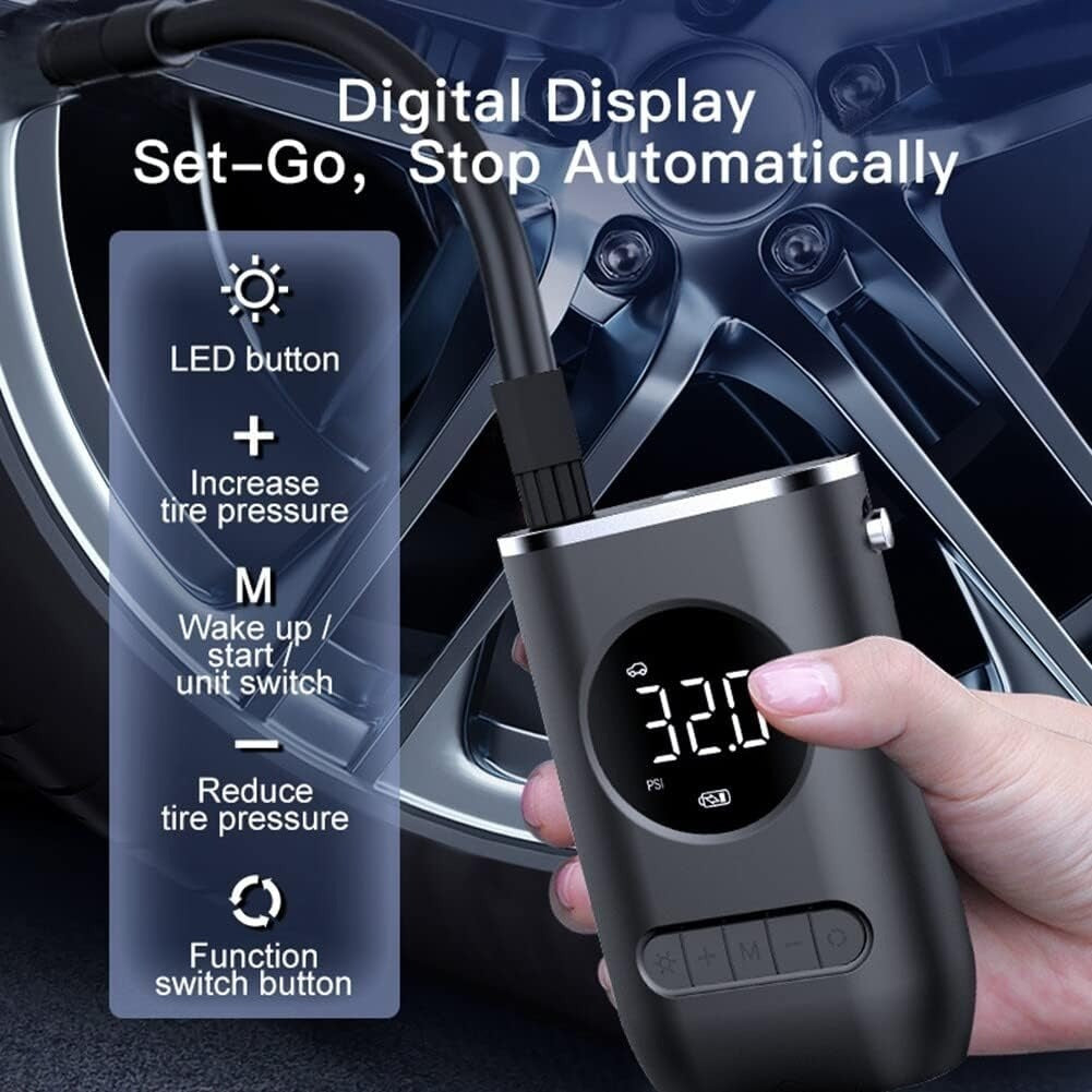 Portable Electric Tire Air Inflator With LED Display - The Underground